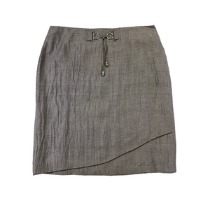 Gerry Weber Taupe Textured Skirt Asymmetrical Hem Womens size 14 European Style